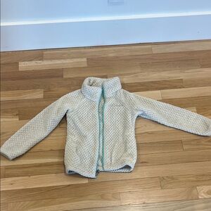 Columbia Cream Knit Jacket with Blue Accents